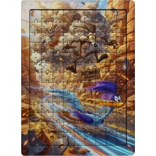 Ghostbastır Design Road Runner ve Coyote 99 Parça Ayaklı Puzzle – Dekoratif Çocuk Yapbozu 042
