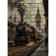 Ghostbastır Design Londra Big Ben Tren Istasyonu 99 Parça Ayaklı Puzzle – Dekoratif Çocuk Yapbozu 071