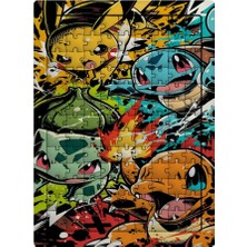 Ghostbastır Design Pokemon 99 Parça Ayaklı Puzzle – Dekoratif Çocuk Yapbozu 004
