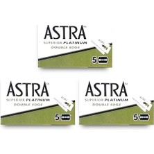 Plus Moda Susicit Astra Premium Platinum Çift Kenarlı Güvenlik Tıraş Bıçağı, 5 Adet (3'lü Paket)