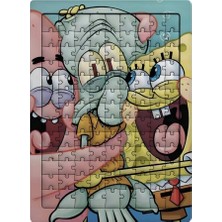 Ghostbastır Design Sünger Bob 99 Parça Ayaklı Puzzle – Dekoratif Çocuk Yapbozu 0126