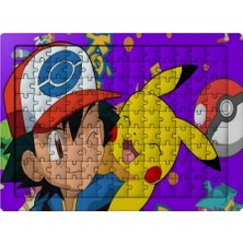 Ghostbastır Design Pokemon Pikachu 99 Parça Ayaklı Puzzle – Dekoratif Çocuk Yapbozu 075