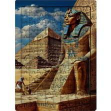 Ghostbastır Design Mısır Piramitler 99 Parça Ayaklı Puzzle – Dekoratif Çocuk Yapbozu 005