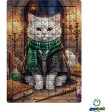 Ghostbastır Design Harry Potter Syltherin Kedili 99 Parça Ayaklı Puzzle – Dekoratif Çocuk Yapbozu 0189