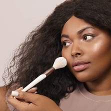 Plus Moda Ecotools Luxe Yumuşak Vurgulayıcı Makyaj Yüz Pudrası Fırçası, Şeffaf, Aydınlık Parıltı, Üstün Kalite Makyaj Fırçası, Ultra Yumuşak, Sentetik Kıllar, Çevre Dostu Yüz Fırçası, Zulüm Içermez, 1 Adet