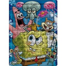 Ghostbastır Design Sünger Bob 99 Parça Ayaklı Puzzle – Dekoratif Çocuk Yapbozu 050