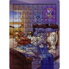 Ghostbastır Design Tom ve Jerry 99 Parça Ayaklı Puzzle – Dekoratif Çocuk Yapbozu 051