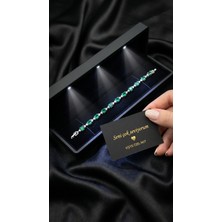 Livora Jewelry Işıklı Kutulu Hediye Orijinal 925 Ayar Gümüş Zümrüt Taşlı Su Yolu Kadın Bileklik
