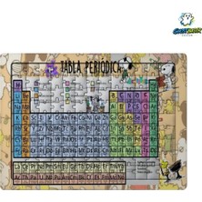 Ghostbastır Design Eğitici Snoopy Periyodik Tablo 99 Parça Ayaklı Puzzle – Dekoratif Çocuk Yapbozu 0108