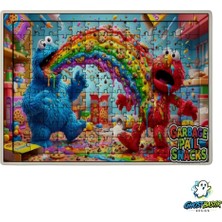 Ghostbastır Design Susam Sokağı 99 Parça Ayaklı Puzzle – Dekoratif Çocuk Yapbozu 0197