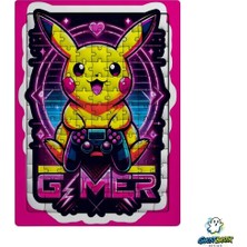 Ghostbastır Design Pikachu 99 Parça Ayaklı Puzzle – Dekoratif Çocuk Yapbozu 0177