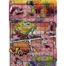 Ghostbastır Design Sünger Bob 99 Parça Ayaklı Puzzle – Dekoratif Çocuk Yapbozu 034
