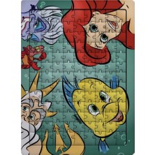 Ghostbastır Design Prenses Ariel 99 Parça Ayaklı Puzzle – Dekoratif Çocuk Yapbozu 078