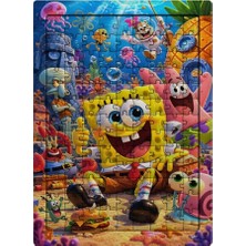 Ghostbastır Design Sünger Bob Su Altı Macerası 99 Parça Ayaklı Puzzle – Dekoratif Çocuk Yapbozu 017
