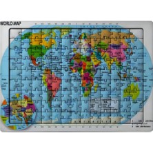 Ghostbastır Design Eğitici Dünya Haritası 99 Parça Ayaklı Puzzle – Dekoratif Çocuk Yapbozu 056
