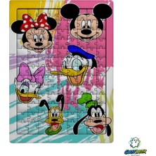 Ghostbastır Design Disney Karakterleri 99 Parça Ayaklı Puzzle – Dekoratif Çocuk Yapbozu 0214