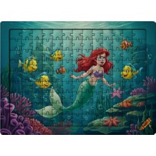 Ghostbastır Design Prenses Ariel 99 Parça Ayaklı Puzzle – Dekoratif Çocuk Yapbozu 0128
