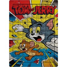 Ghostbastır Design Tom ve Jerry 99 Parça Ayaklı Puzzle – Dekoratif Çocuk Yapbozu 0105
