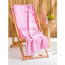 LC Waikiki Desenli Pembe Plaj Havlusu Yaz Sezonu