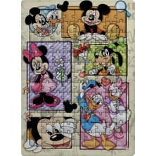 Ghostbastır Design Walt Disney Karakterleri 99 Parça Ayaklı Puzzle – Dekoratif Çocuk Yapbozu 024