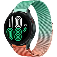 Derin Stok Watch 22MM Metal Mıknatıslı Kordon - Turuncu-Yeşil