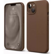 Derin Stok Iphone 14 Kılıf First Silikon - Kahverengi