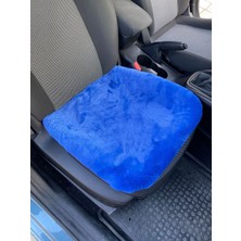 Hobibahçem Yumuşak Tüylü Peluş Serme Oto Koltuk Koruyucu Minder Ön Tekli Mavi