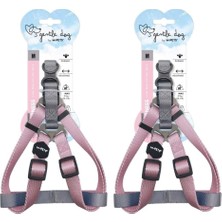 Vuralsin38 M-Pets Gentle Dog Triangle Göğüs Tasması Pink M (2 Paketi)