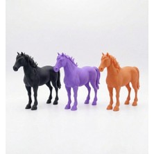 Demirhan3D 🧡🟣🖤 Kii Rin, Shire & Nightmare 3'lü At Figürü Seti | Efsanevi Koleksiyon Serisi | Dekoratif Masaüstü Heykelleri | 35×138×110 mm