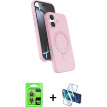Marsilyan™- iPhone 17 Kılıf Iz Işık Koleksiyonu - Siyah 3D Antistatik Seramik Nano Ekran Koruyucu + Raze Metal Kamera Lens - Akmr