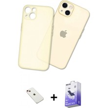 Marsilyan™- iPhone 14 Kılıf Atlas Minimal Prime - Siyah Bilvis 5in1 5d Magic Hayalet Cam Ekran Koruyucu + Diamond Kamera Lens - Kı