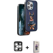 Pileli Store Pilelistore™ iPhone 15 Pro Max Kılıf Nova Form Koleksiyonu - Siyah Bilvis 3D Cam Ekran Koruyucu + Pvd Metal Kamera Lens - Gs