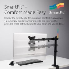 Vuralsin38 K55408WW Smartfit Ergo Tekli Monitör Kolu - Siyah, Uzun
