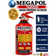 Megapol 2 kg Tozlu Tekne/marin Sertifikalı/yangın Söndürme Tüpü, Yangın Söndürme Cihazı, Yangın Söndürme, Yangın Söndürücü