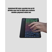 Uravas Store Aydınlatmalı Türkçe Q Rgb Klavye Sessiz ve Dayanıklı Tuş Takımı