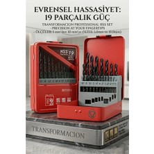 Aslanoğlu Store Mey Ithalat® 19 Parça 1 - 10MM Alüminyum Metal Ağaç Hss Uçlu Din 338RN Matkap Ucu Seti  723033