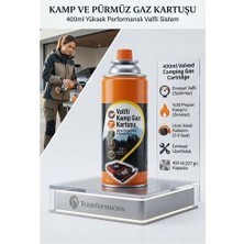 Aslanoğlu Store Mey Ithalat® Valfli Kamp Gazı Kartuşu 400 ml - Portatif Ocak & Pürmüz Tüpü 723212