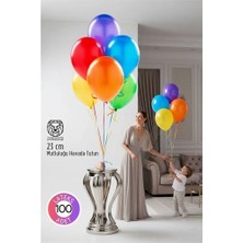 Aslanoğlu Store Mey Ithalat® Premium Serisi 23 cm Mat Lateks Balon Seti – 100’LÜ Profesyonel Etkinlik Paketi