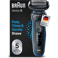 Vuralsin38 Yeni Seri 5 B1000S Kablosuz Tıraş Makinesi, Autosense, Easyclean, Easyclick, Islak & Kuru