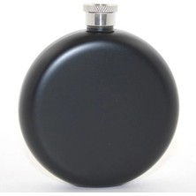 Aslanoğlu Store Mey Ithalat® Paslanmaz Çelik Yuvarlak 5 Oz Tekli Matara Siyah Renk