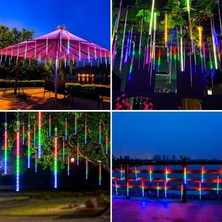 Vuralsin38 45 cm 8 Adet Yılbaşı Özel Gün Kutlama Işığı LED Ampül Saçak Model Balkon Merdiven Salon Yada Oda Süslemelerinde Iç ve Dış Mekan Kullanıma Uygun Rgb Işık (Rgb Işık 8 Adet)