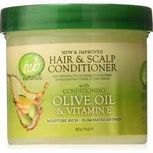 Vuralsin38 Tcb Naturals Saç Kremi Saç ve Kafa Derisi Zeytinyağı & Vitamin-E Kavanoz, 10 Ons