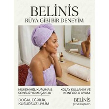 Belinis Premium %100 Pamuklu Saç Kurutma Bonesi – Doğal, Emici ve Nazik