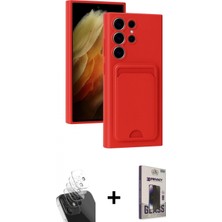 Pileli Store Pilelistore™ Galaxy S24 Ultra Kılıf Vadi Çizgi Prime - Siyah Bilvis Hayalet Cam Ekran Koruyucu + Kamera Lens Koruma Cam - Sf