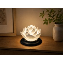 Lotus Çiçek Gece Lambası LED Dekoratif Abajur Ortam Aydınlatma Masa Lambası