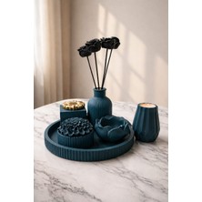Gizem Design Products Lacivert Dekoratif Vazo Seti