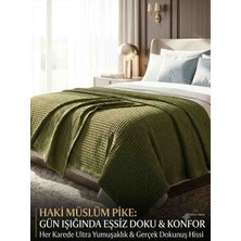 Belinis Premium %100 Pamuklu Waffle Pike - 160X235 cm Ekstra Geniş ve Uzun - Ultra Yumuşak Petek Dokulu Yatak Örtüsü