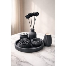 Gizem Design Products Antrasit Dekoratif Vazo Seti