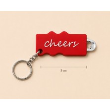 Helis Craft Kutu Içecek Açacağı Anahtarlık Kırmızı Cheers - Kolay Içecek Açma Aparatı