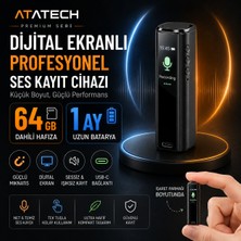 SophosTech 64GB Dijital Ekranlı Profesyonel Ses Kayıt Cihazı 1 Ay Bataryalı Mıknatıslı Mini Diktafon Usb-C Ses Kaydedici